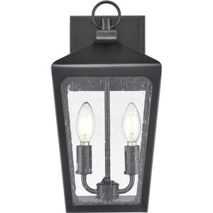 Brooks 2 Light 15 inch Powder Coated Black Outdoor Wall Sconce